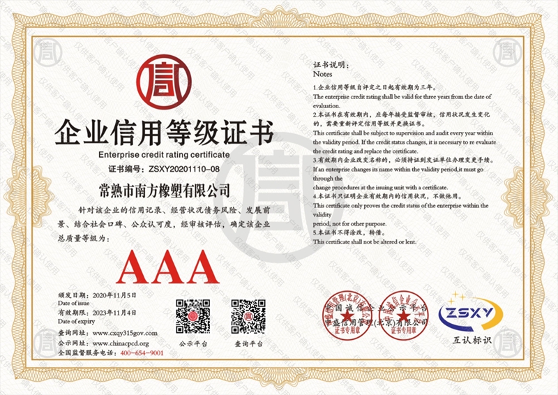 企业信用等级证书